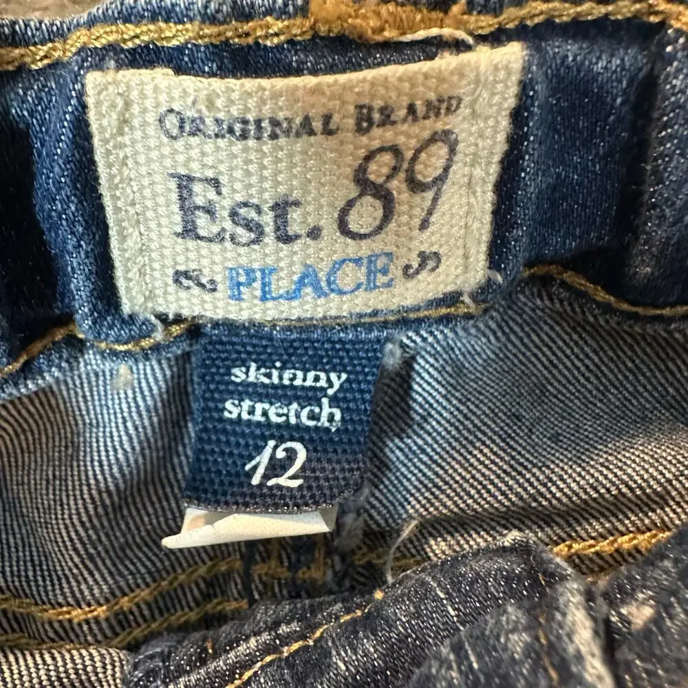 Children's Place Girls Jeans Skinny Stretch 12 Adjustable Waistband